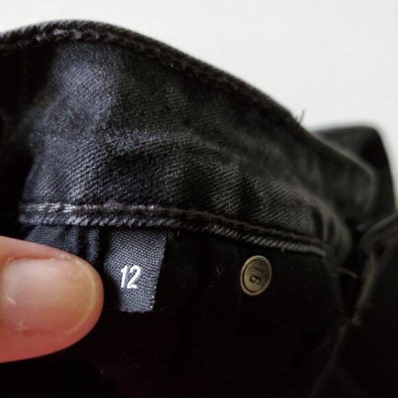 91 Cotton On High Grazer Skinny High Rise Distressed Black Jeans - Picture 7 of 11